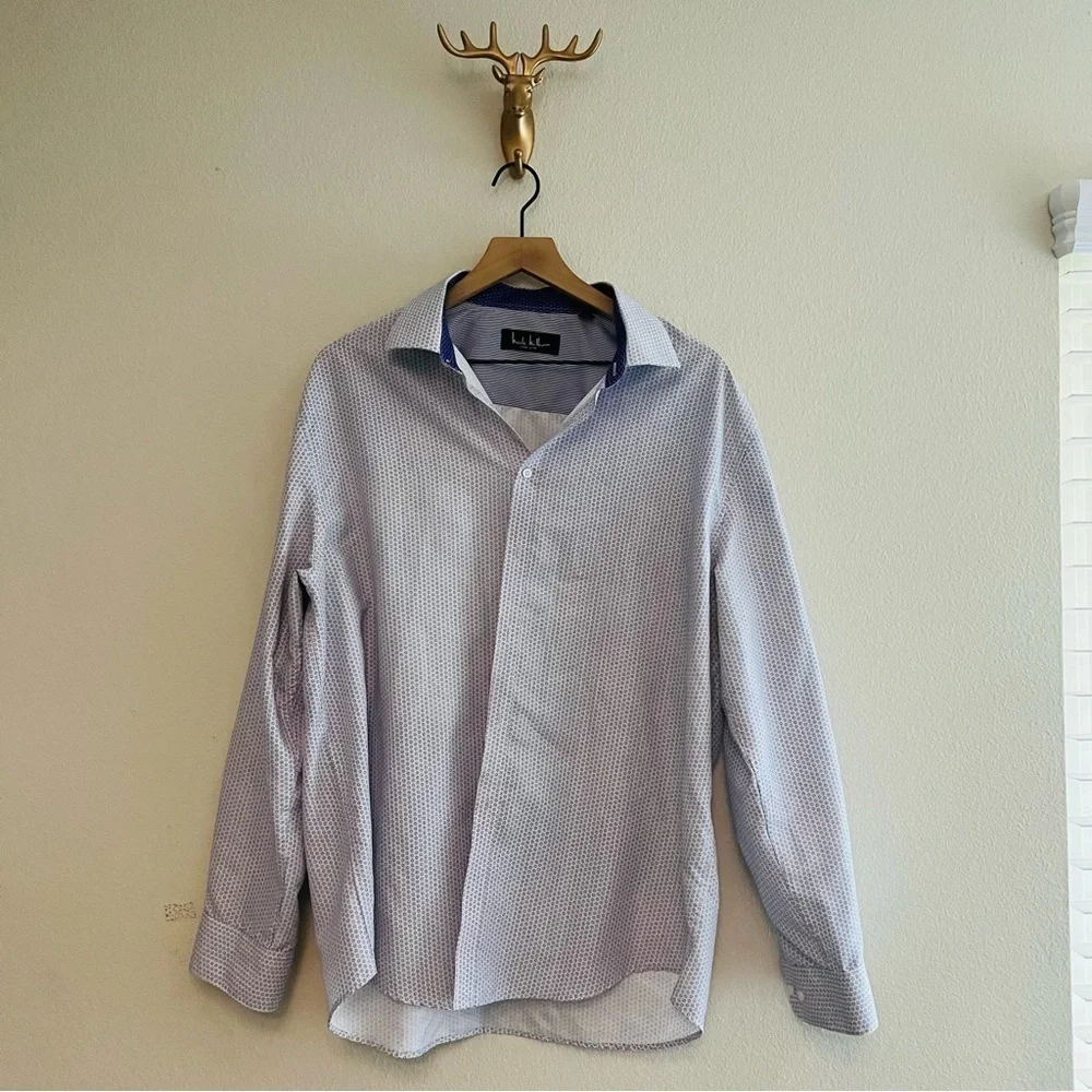 Nicole Miller Men’s Purple Dress Shirt Size XL - Picture 4 of 8